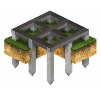 Сваи с обвязкой швеллером